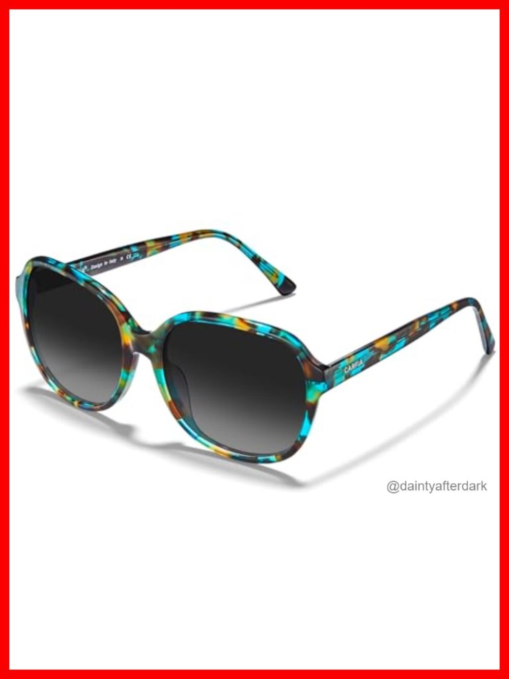 Retro Large Acetate Polarized Sunglasses UV Protection Women